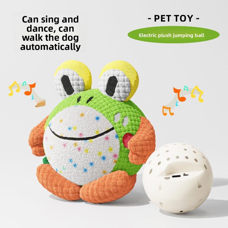 Dog Toy Pet Electric Bouncing Ball for Small-sized Dogs - Durable, Bite-resistant, Makes Sound, Washable