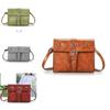 Elegant Vintage Style Pu Leather Crossbody Bag For Women In Brown Chic Small Square Design