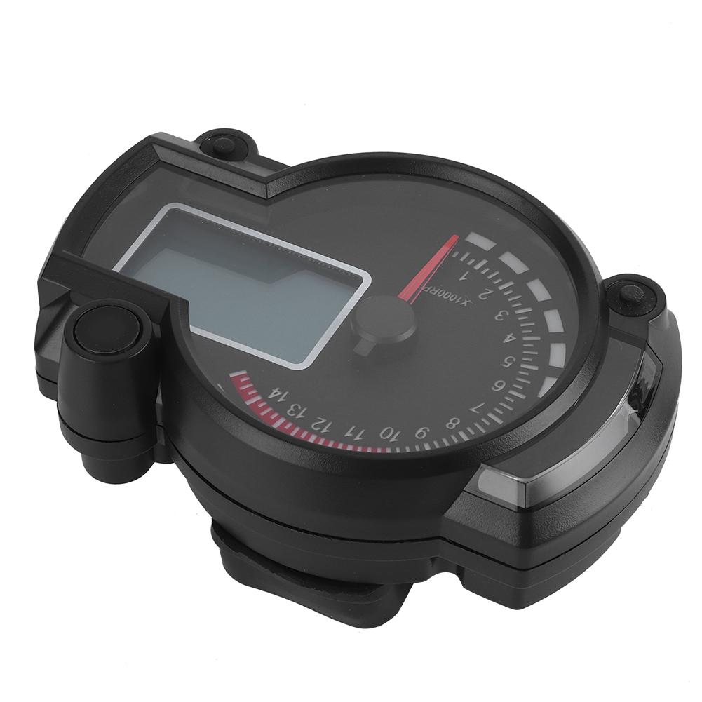 Multifunction Speedometer Tachometer Odometer 15000rpm LCD Display Universal Motorcycle Gauge
