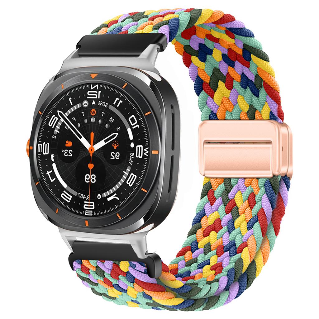 For Samsung Galaxy Watch Ultra Strap 47mm Accessories Magnetic Nylon Braided sport Bracelet Correa Galaxy Watch 7 Ultra Band