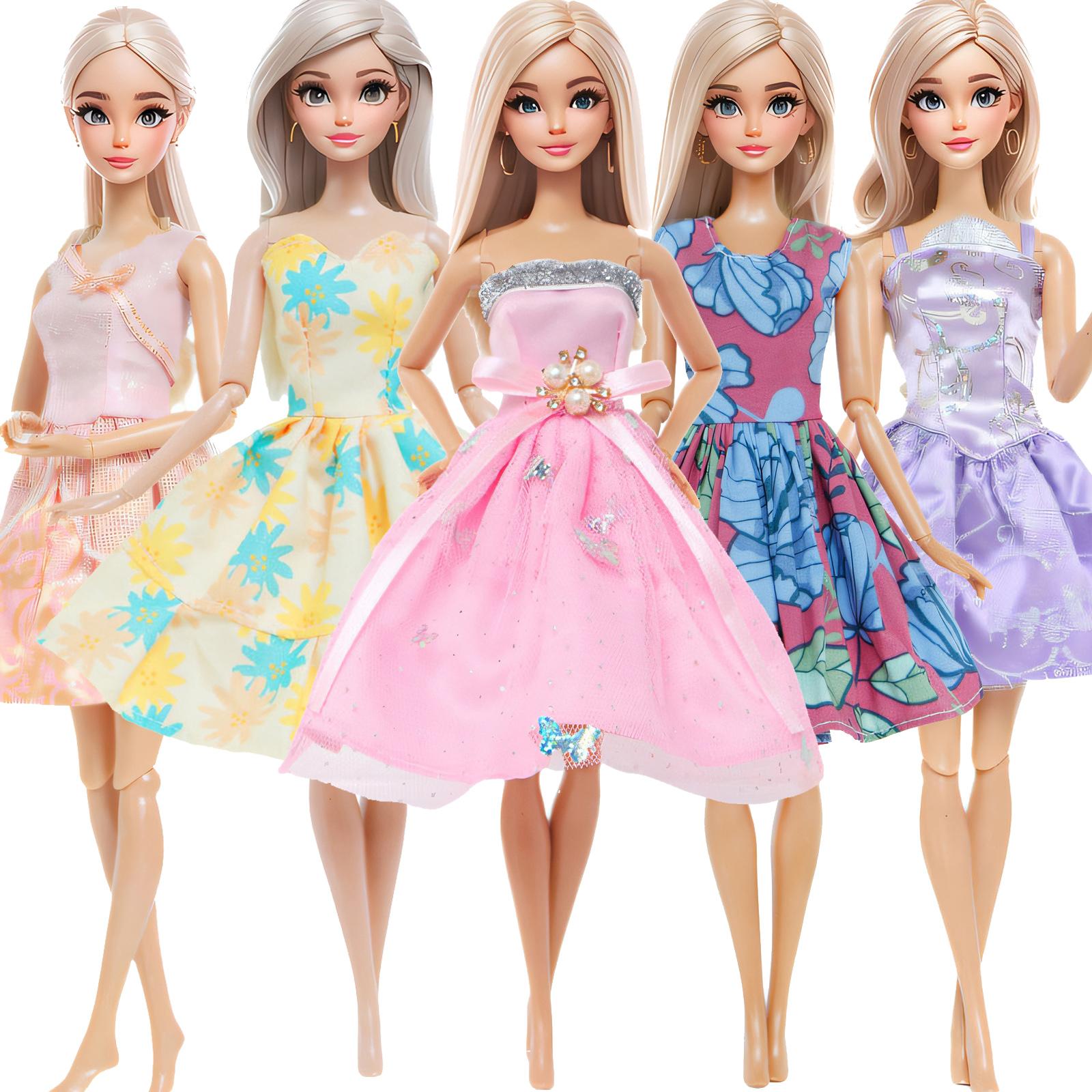 

5 комплектов кукольной одежды для куклы Барби, повседневные наряды, игровой набор для девочек, одежда принцессы для куклы 1/6 11,5 дюймов, прекрасная подарочная игрушка(НЕТ КУКЛ))