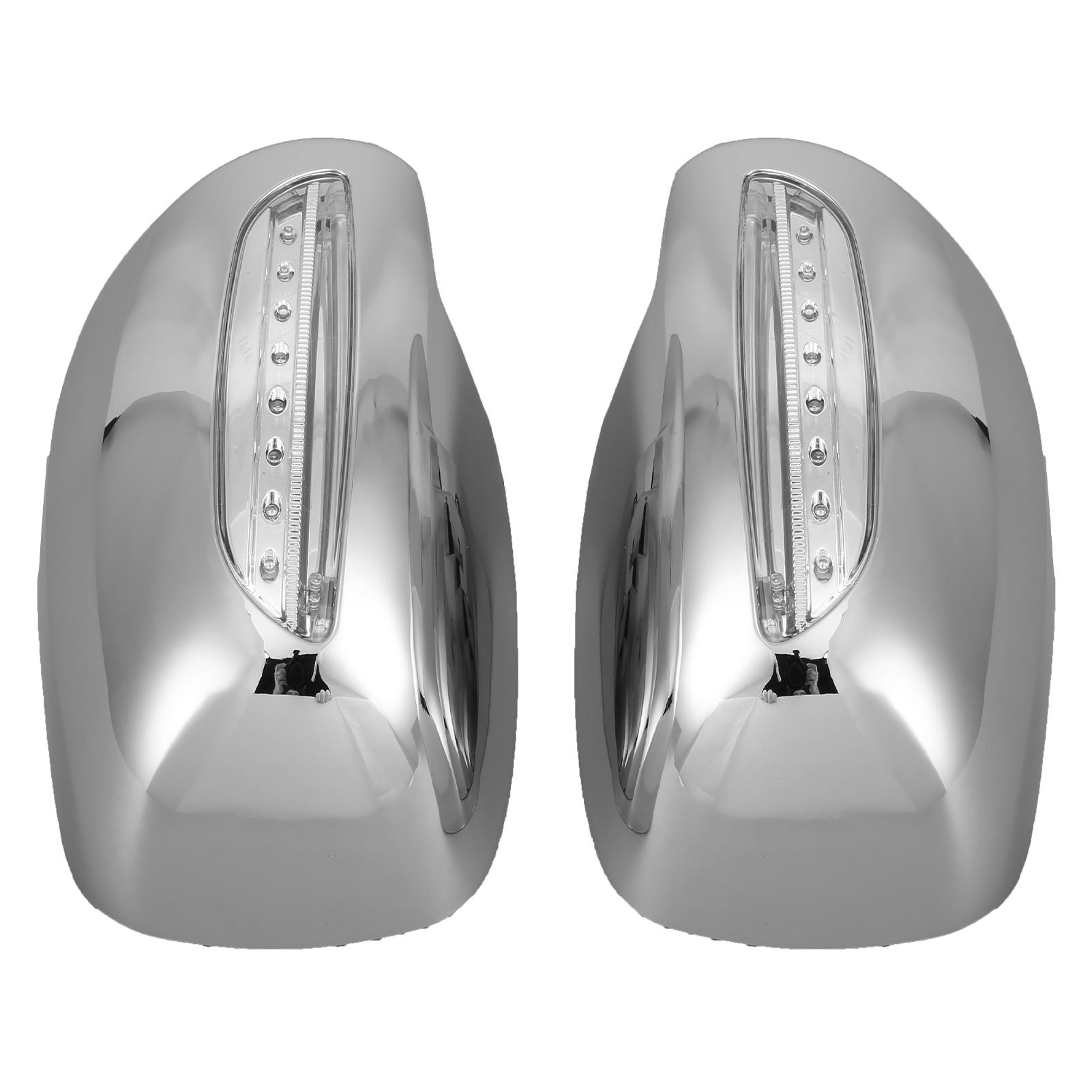 

2pcs Door Rearview Mirror Cover Cap Housing with LED Turn Signals DRL Fit for Prius 2003 2008