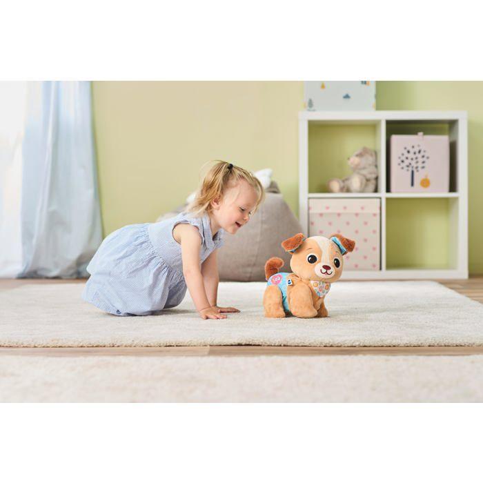 Animal en peluche chiot - VTech - 13x23.5x26 cm - Réaliste - Chien - Brun - Unisex - Sécurité enfant - Plastique