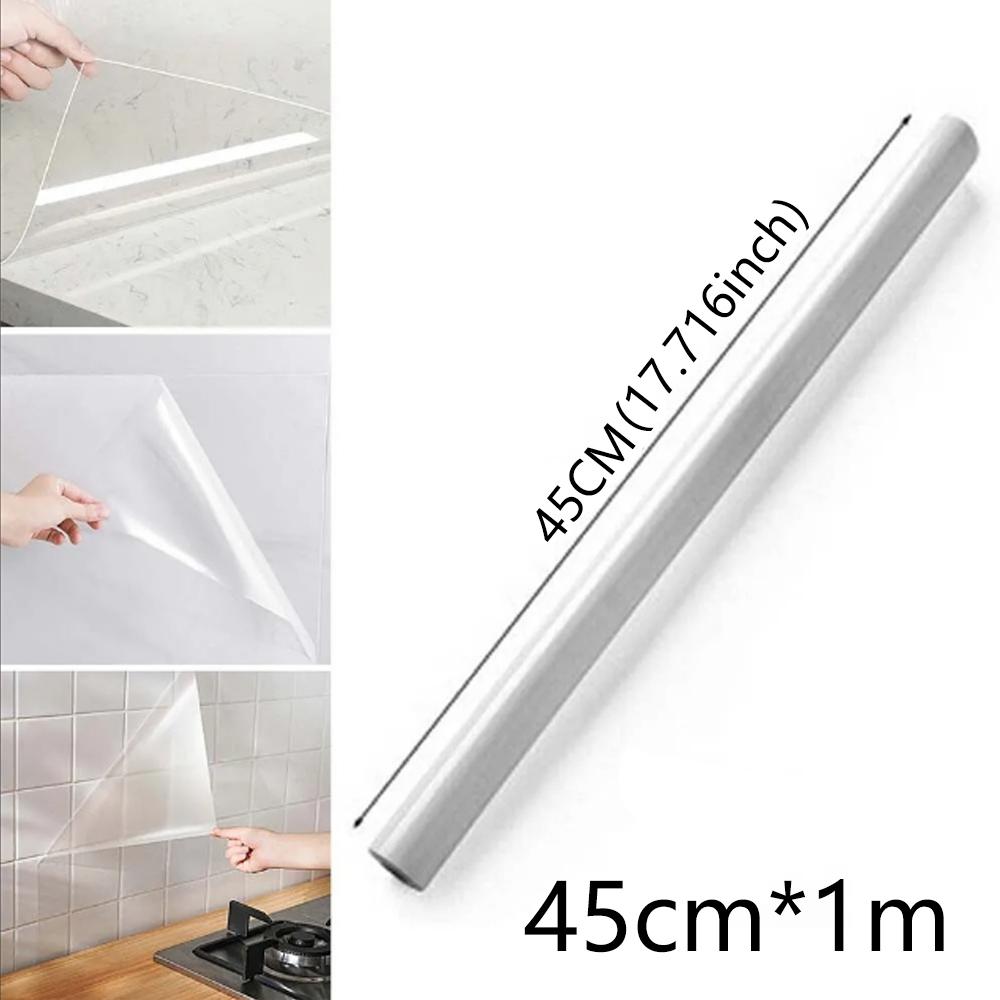40 см/45 см прозрачная электростатическая защитная пленка для стен Кухонная маслостойкая наклейка на стену Термостойкая самоклеящаяся Декор для дома 1PCS