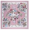 Luxury Brand 100% Twill Silk Scarf For Ladies Floral Square Scarf  New Design Print Kerchief Woman Neck Shawl Wraps Echarpe
