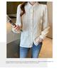 Korean Retro Ruffle Lace Blouse with Peter Pan Collar and Puff Sleeves for Women - Autumn/Winter 2025 Collection
