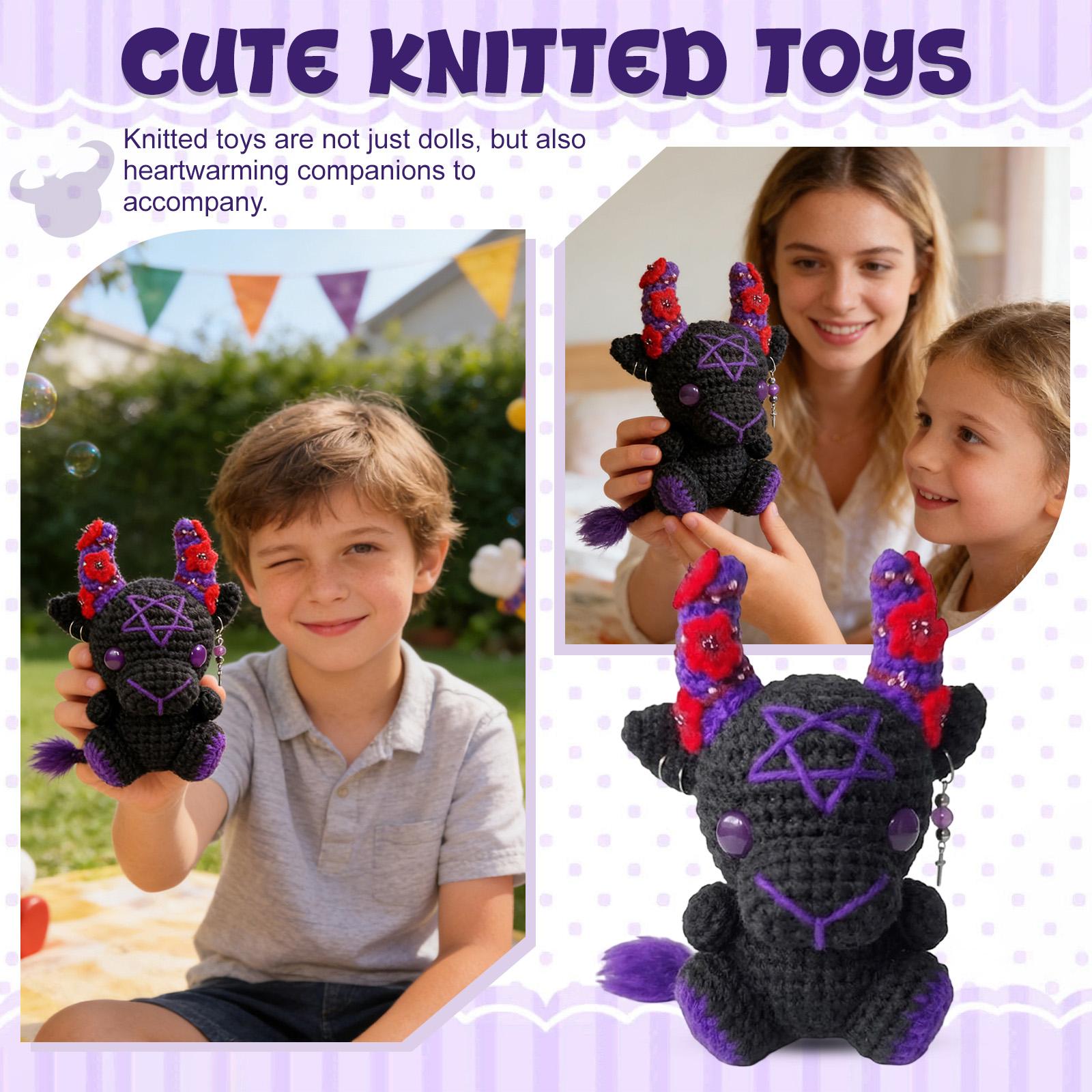 

Crocheted Calf Plush Toy, A Cute Doll For The Dark, A Unique Handmade Calf. One Size