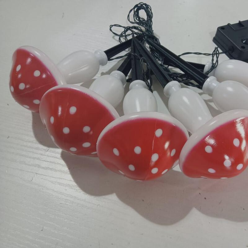 Outdoor Solar Mushroom String Lights