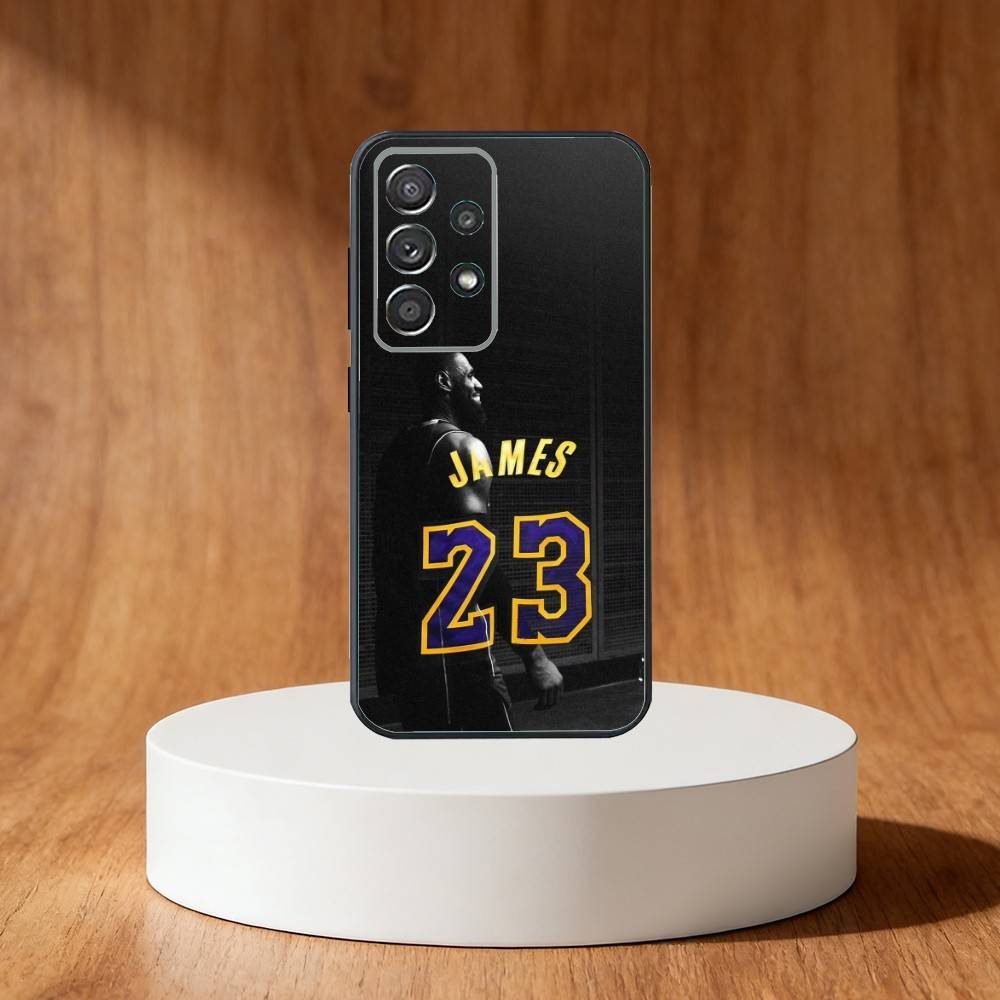 Basketball L-Lebron James 23 Handyhülle Für Samsung S25,S24,S21,S22,S23,S30,Ultra,S20,Plus,Fe,Note,10,9,5G Schwarze Hülle