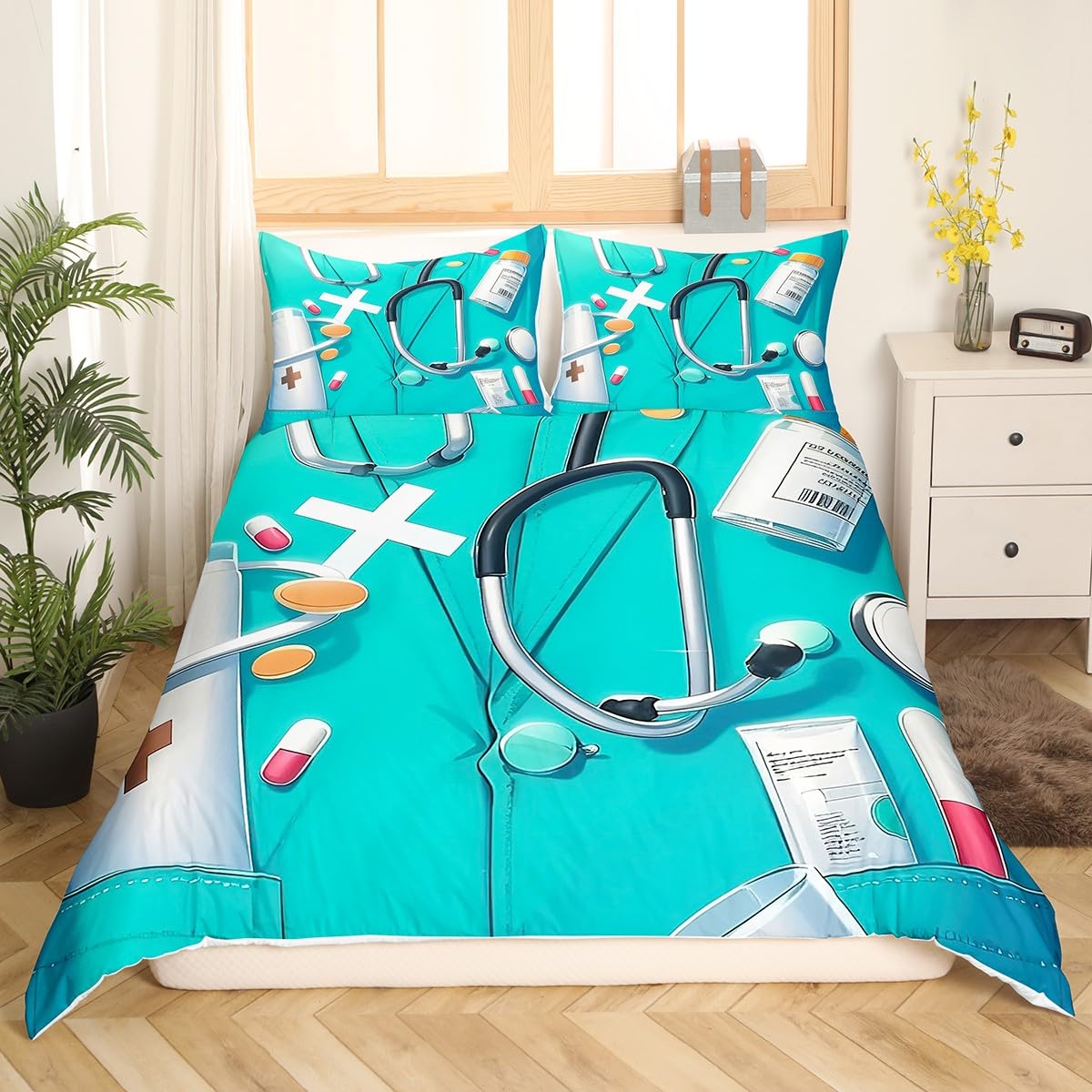 

Comforter S For Want To Be Doctors Kids Teens Queen King Size Lightweight Down Room Decor 2 S 1 No Quilt Comforter (quilt)-EU Single(135*200cm)3pcs