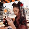 3D Skeleton Skeleton Hand Mesh Veil Long Tulle Skull Hairwear Gothic Headband  Stage Performance