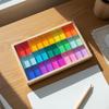 30 Stück Regenbogen Acrylblöcke Hohe Klarheit Sensorisches Spielzeug Pädagogische Bau- und Stapelsteine