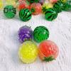 Bead Filled Fruit Squeeze Toy Stress Relief Strawberry Grape Watermelon Pineapple Pinch Sensory Fidget Toy Kids Adults Soft TPR Calming Stress Ball