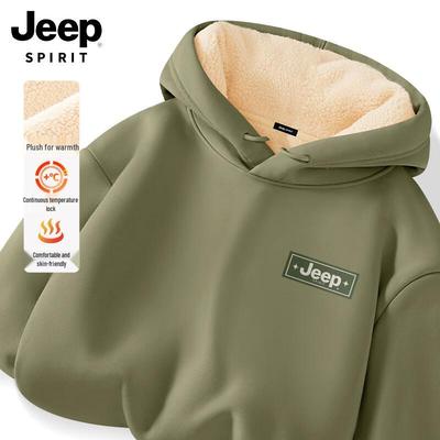 JEEP SPIRIT Ανδρικό Βαρύ Φούτερ με Κουκούλα και Φλις Επένδυση