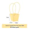 Macaron Color Series DIY Flower Arrangement Tote with Trapezoidal Design and Waterproof Kraft Paper