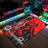 Red and Black Game Mat Carpet Mat - Game Room Living Room Game Carpet Decoration Soft and Durable Home Decoration Carpet