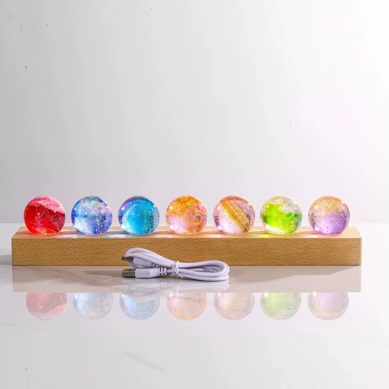 Fantasy Bunter Glassternball Leuchtender Planet Astronomie Planeten Kugel Fantastischer Stil Heimdekoration Kosmisches Modell Kindergeschenk