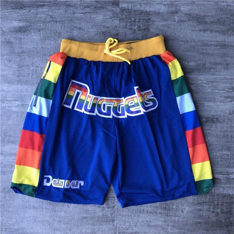 Basketball Shorts With Embroidered NBA Team Logos Super Sonic 76ers Lakers Rockets Magic Raptors Ultrafine Fiber Sport