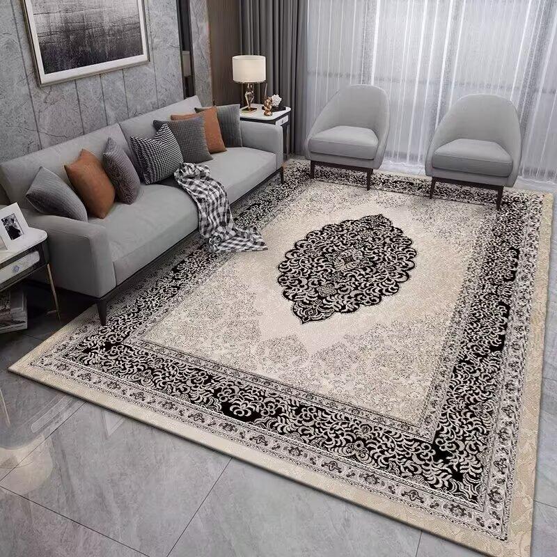 

Classic Euro-American Foldable Carpet Washed Cotton Ethnic Area Rug for Living Room Bedroom Home Decor Non-Slip Easy To Clean 40X60CM