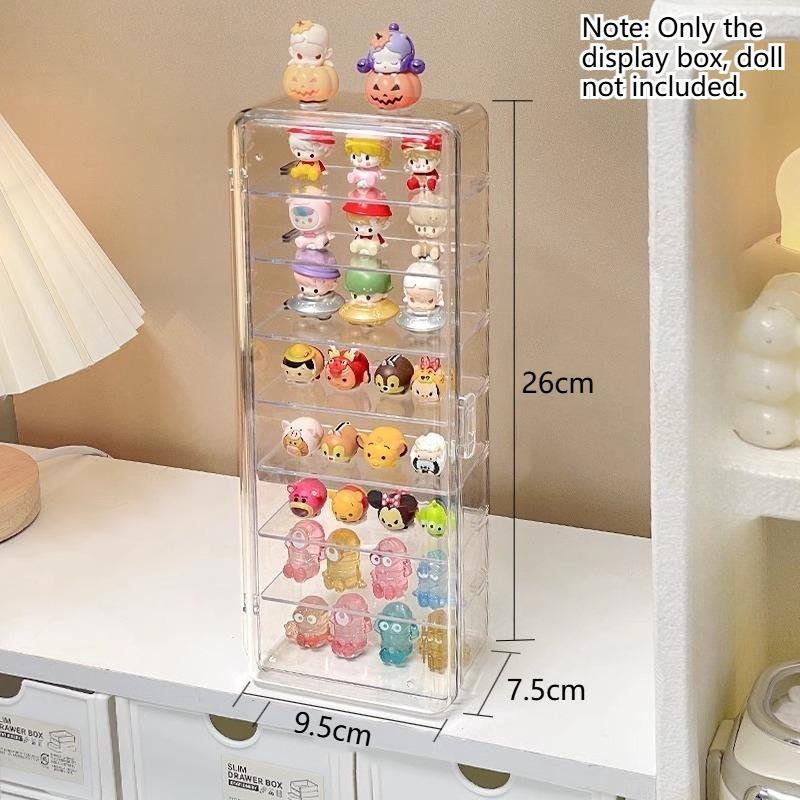 

Acrylic Mini Figure Blind Box Display Stand Dustproof Transparent Storage Box Desktop Ornaments Small Toy Car Model Display Case