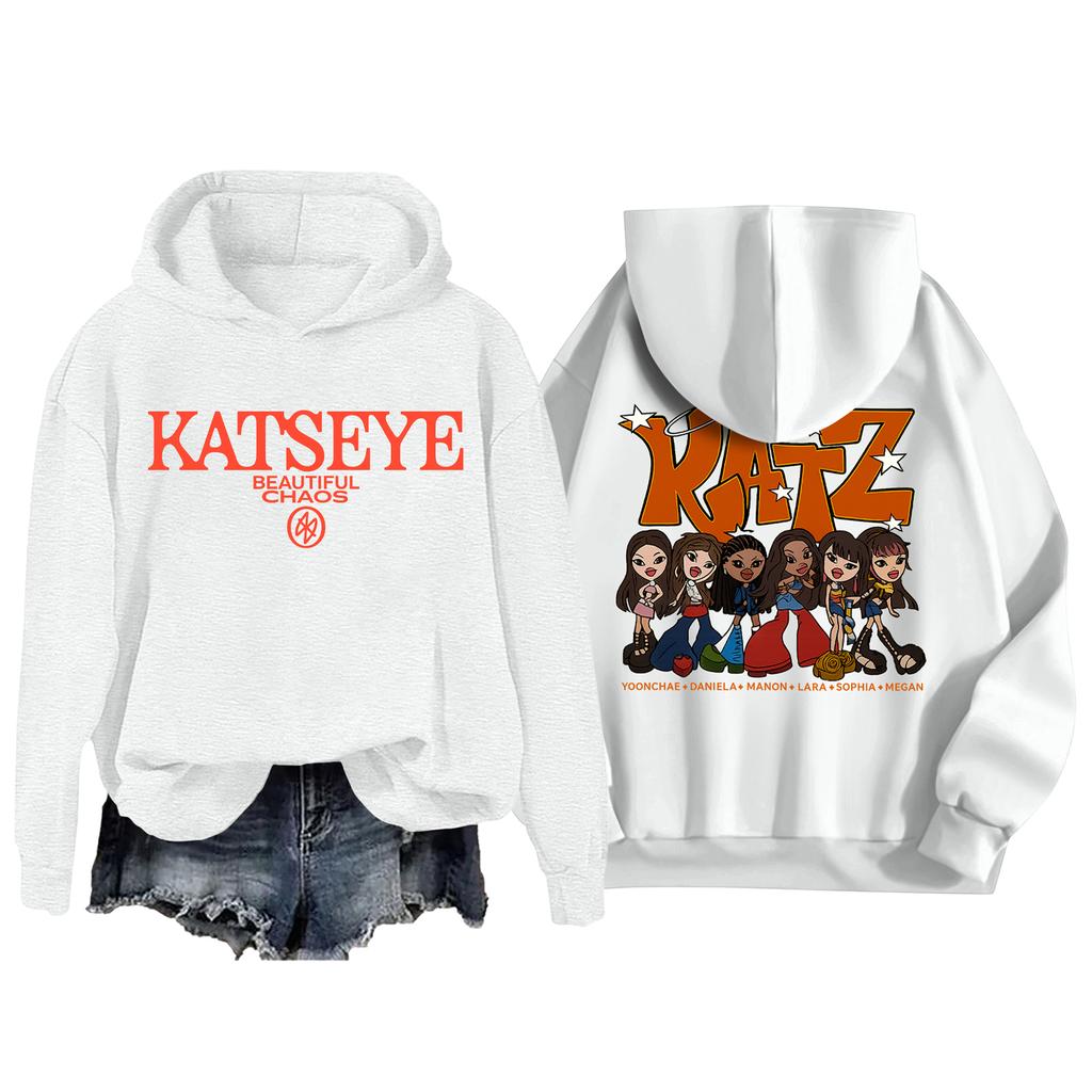 Women's Fashion Casual Long Sleeve Loose Printed Pullover Sports Long Sleeve Hooded Sweatshirt