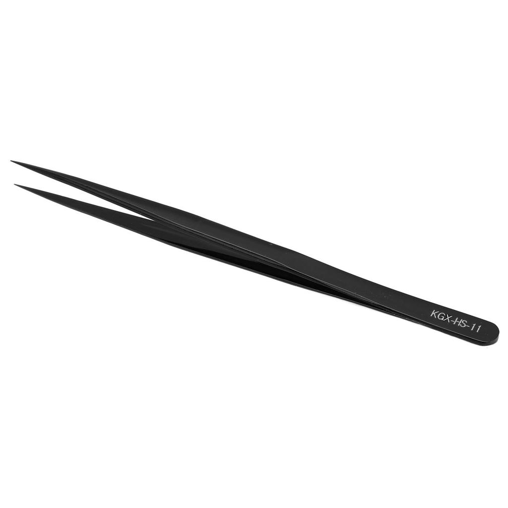 Accuracy Tweezer Portable Stable Corrosion Resistance Fine Point Tweezer for Cellphone PC Black