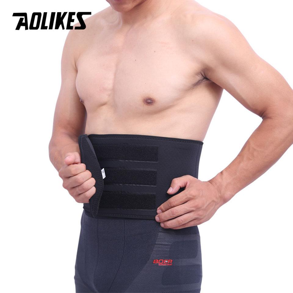 Durable And Safe Aolikes 1Pcs Professional Adjustable Waist Trimmer Slim Fit Abdominal Waist Sweat Belt Waist Back Support Belt Fitness