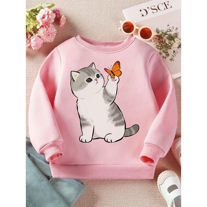 Kids Sweatshirt,Round Neck Sweatshirt for Spring/Autumn, Fashionable And Versatile Cute Print Casual Sweatshirt,Soft Cotton Sweatshirt