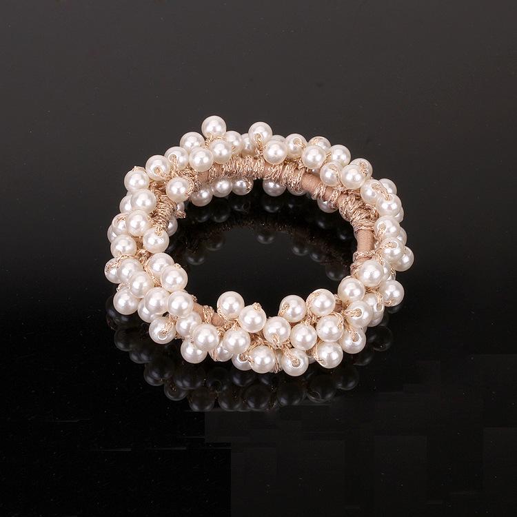 

Корейские простые жемчужные эластичные резинки для волос женские элегантные резинки для волос головные уборы для девочек аксессуары для волос