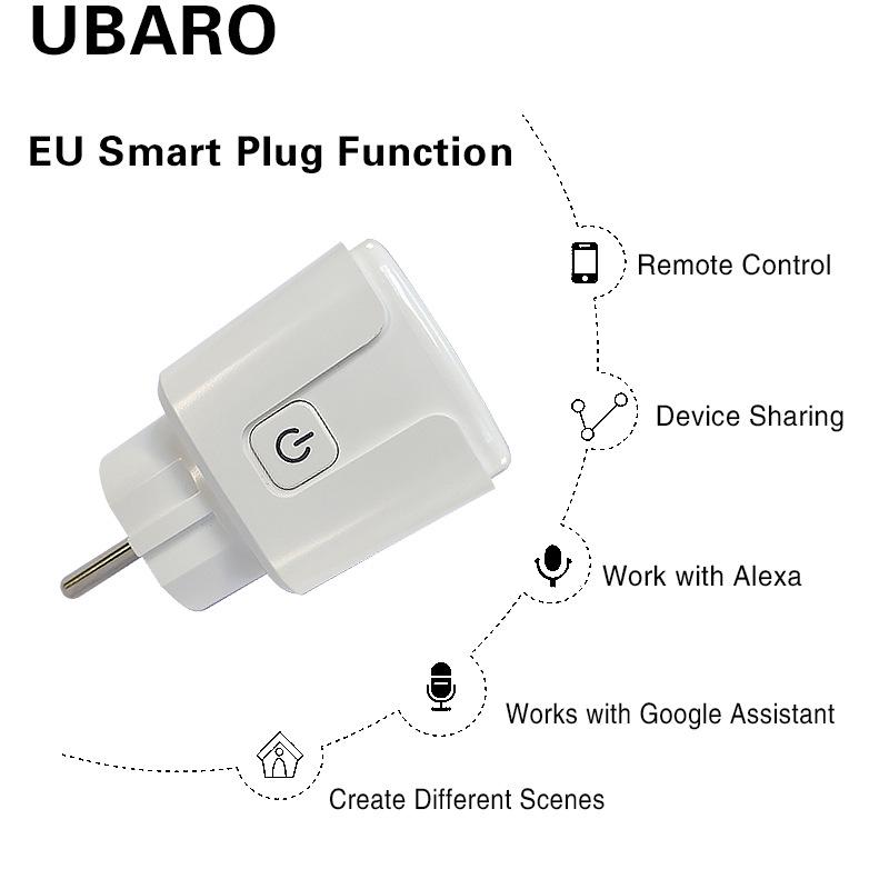 European Standard WiFi Smart Socket with Google Alexa/Alice Voice-Controlled Timing