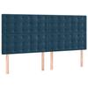 Maison Exclusive - Tête de lit Bleu foncé 160 x 5 x 118/128 cm Velours