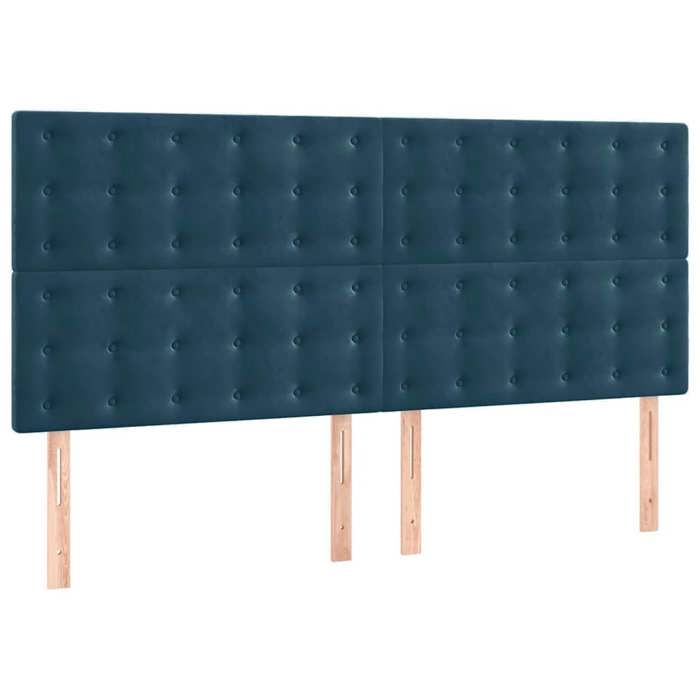 Maison Exclusive - Tête de lit Bleu foncé 160 x 5 x 118/128 cm Velours