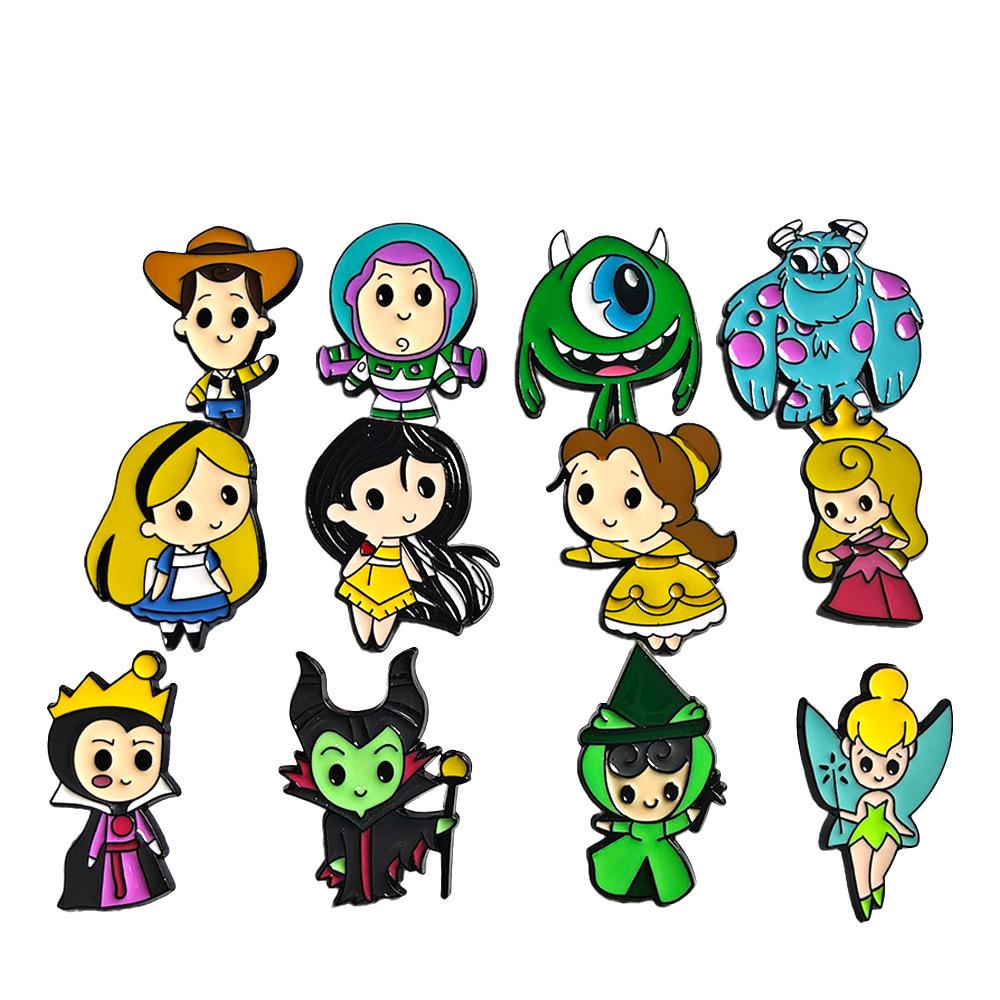 Creative Cartoon Princess Fairy Brooch - Cute Anime Metal Badge Accessory