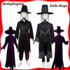 Dětský Kpop Lovci démonů Jinu Cosplay Kostým na hraní rolí Saja Chlapecký kabát Klobouk pro děti Fantasy Převlek Oblečení Halloween