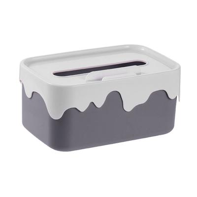Caixa de lenços de papel de mesa, linda caixa de armazenamento de toalhas de papel multifuncional para sala de estar, mesa de centro