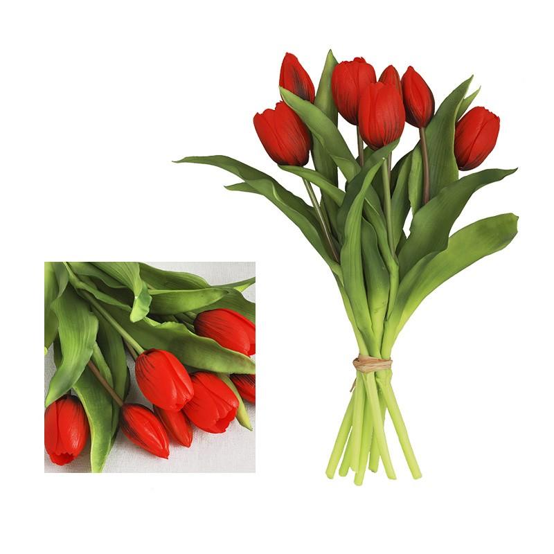 Fake Tulip Bouquet Easy to Maintain and Wipe Clean for Long Lasting Beauty