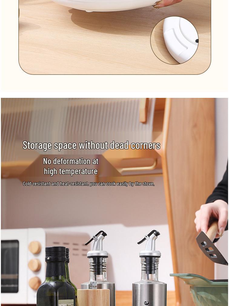 Rotating Kitchen Organizer Rack for Condiments and Sauces