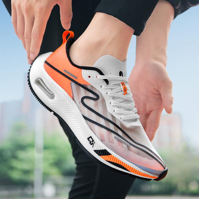 Men's Shoes New Air Cushion Running Shoes Student Race Shoes Marathon Racing Rebound Shock Absorption Sports Shoes Racing Shoes
