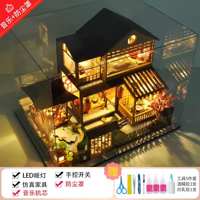 Handmade Villa Assembly Model, Architectural Creative Toy for Adults, Birthday Gift for DIY Model Builders