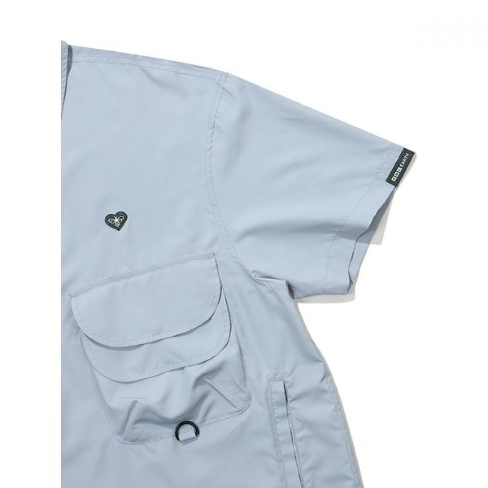 Bbc Earth Pocket Snap Short Sleeve Anorak  Blue  Jasper