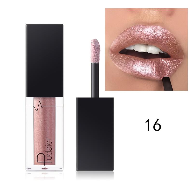 

1 шт. Блеск ягод, мерцающий блеск для губ, увлажняющая помада, стойкий металлический финиш, глазурь для губ, насыщенная цветопередача, помада с гладкой текстурой 16