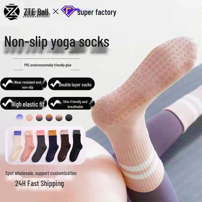 Women's Non-slip Breathable Knee-high Yoga Socks - Silent Silicone Indoor Fitness Pilates Socks