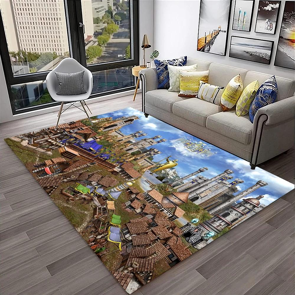 Retro Game Heroes of Might and Magic Carpet Rug for Home Living Room Bedroom Sofa Doormat Decor,kids Area Rug Non-slip Floor Mat