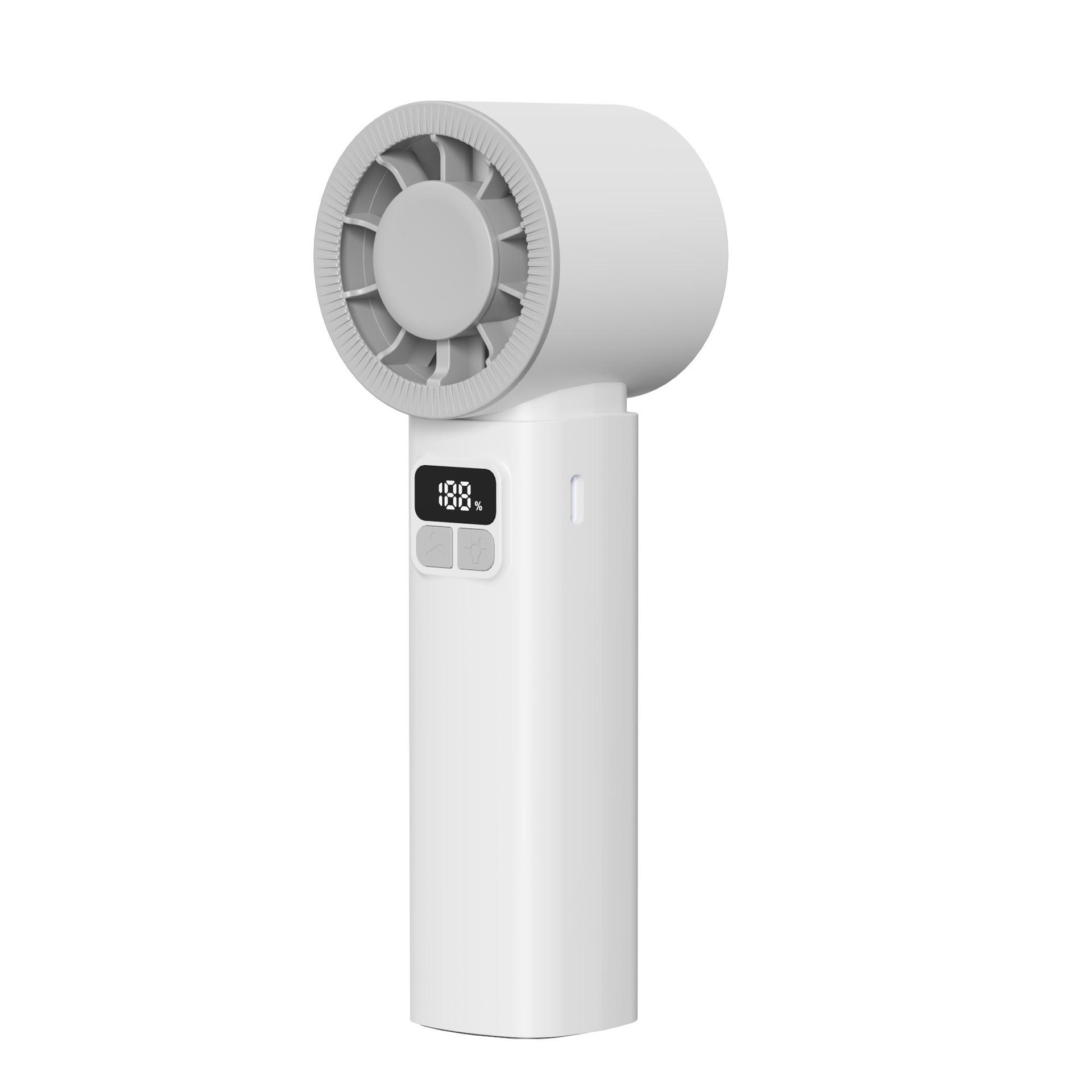 26-Year High-Speed Portable Handheld USB Charging Fan with Atmosphere Light & Flashlight 3000mAh