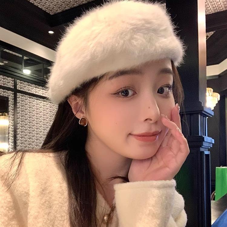 Latte Retro Brown Stud Earrings, Women's Bestselling Autumn/Winter 2024 High-End Ear Clips