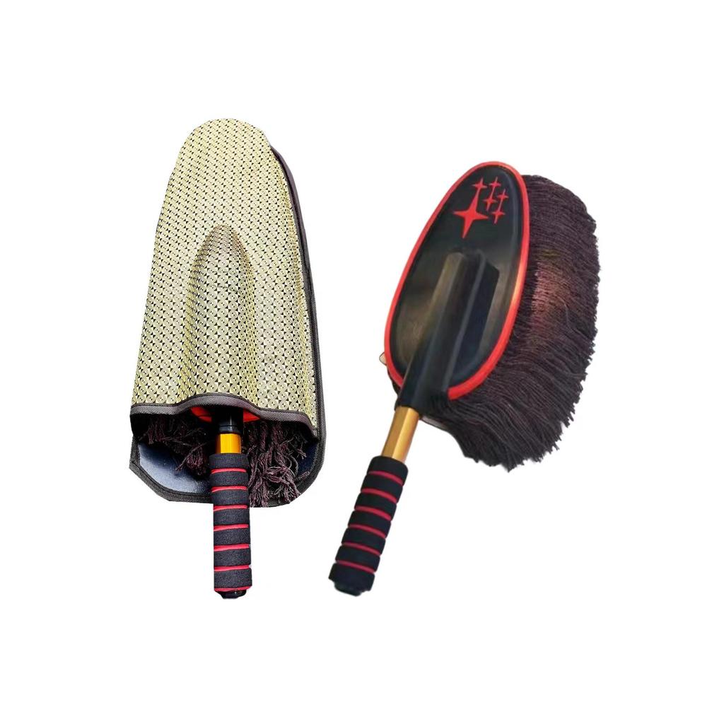 Retractable Car Wax and Dusting Brush - Self-Service Mop for Car Wash and Dust Sweeping