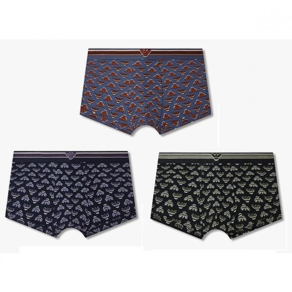 Emporio Armani Мужской Хлопковый Дроз 3 шт. с рисунком Орла 0815112040 0815112041 0815112042 M(100)