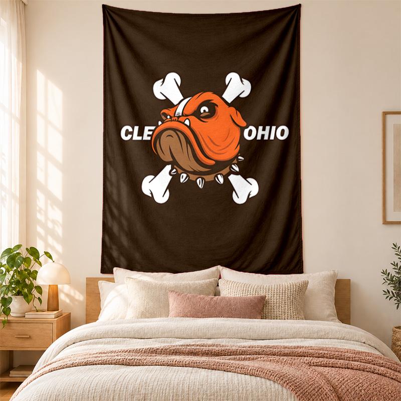Cleveland Browns Tapestry Highquality for Decorating Living Room Bedroom Dorm Walls Ideal As Bedroom Wallart Orholiday Gift