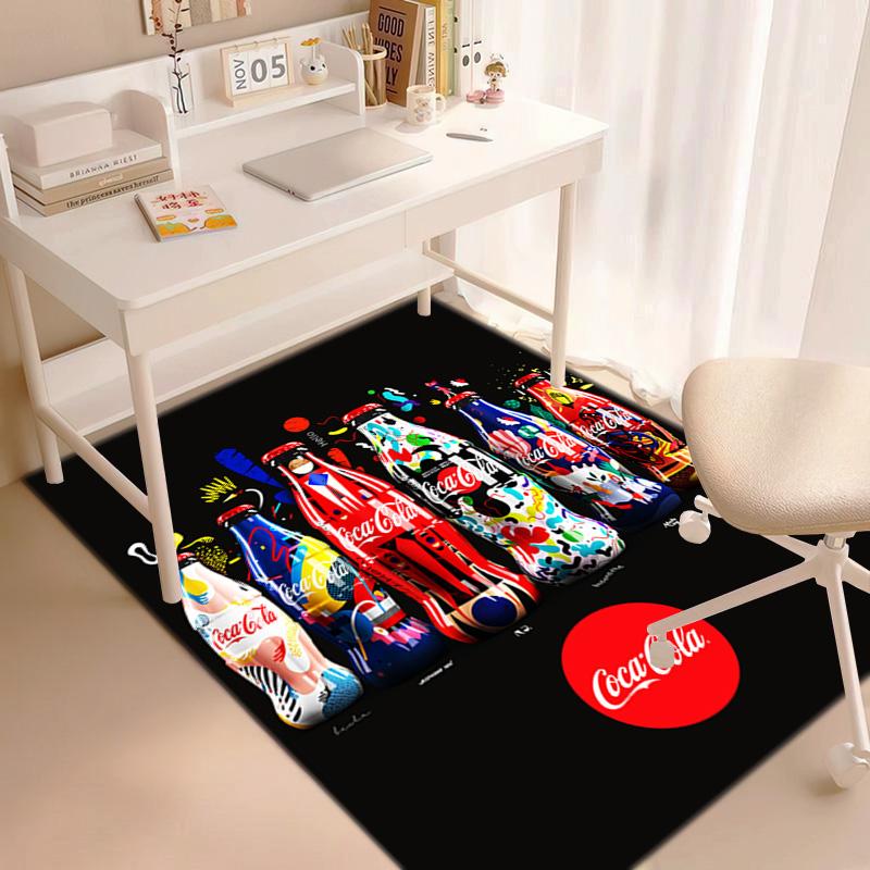 Christmas gift Halloween themed cola beverage Coca Cola carpet is suitable for living room and bedroom doormats office balcony decorative carpet V25