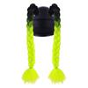 2pcs/pair Helmets Decor Woman Braids Wig With Sucker Twist Dual Pigtail Ponytail  for Motor Bike